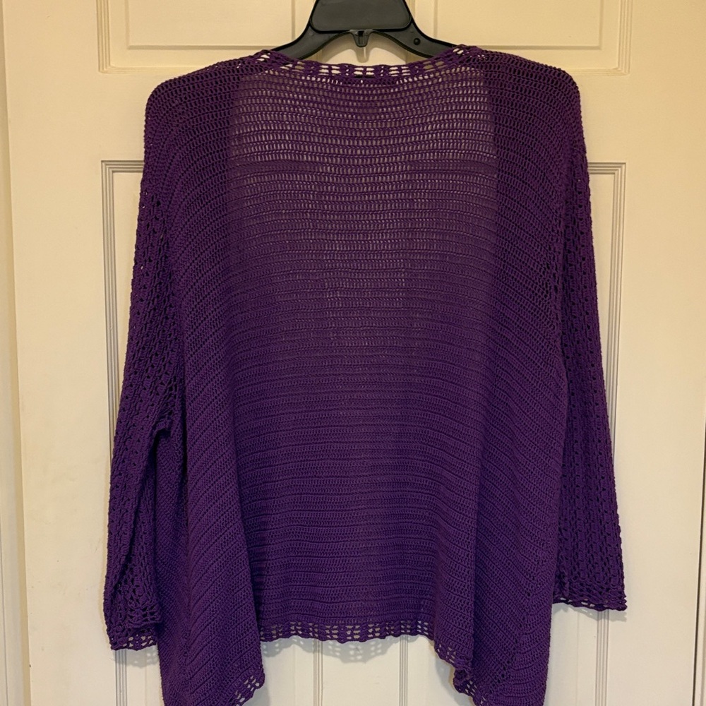 Purple Women's Cardigan - Picture 4 of 4